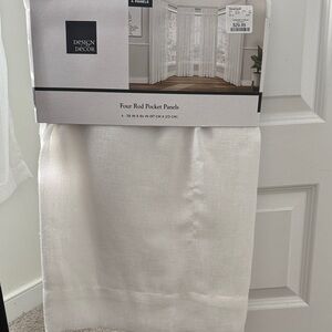 Design Decor White Rod Pocket Panels